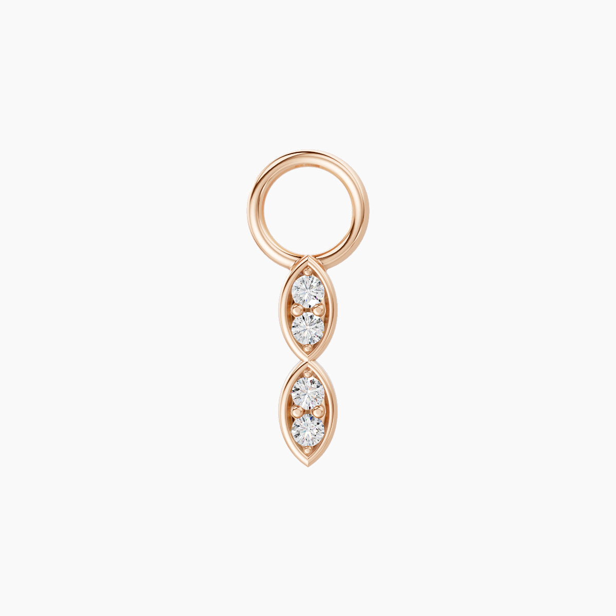 Hathor | 18k Rose Gold 7.5 mm Diamond Charm
