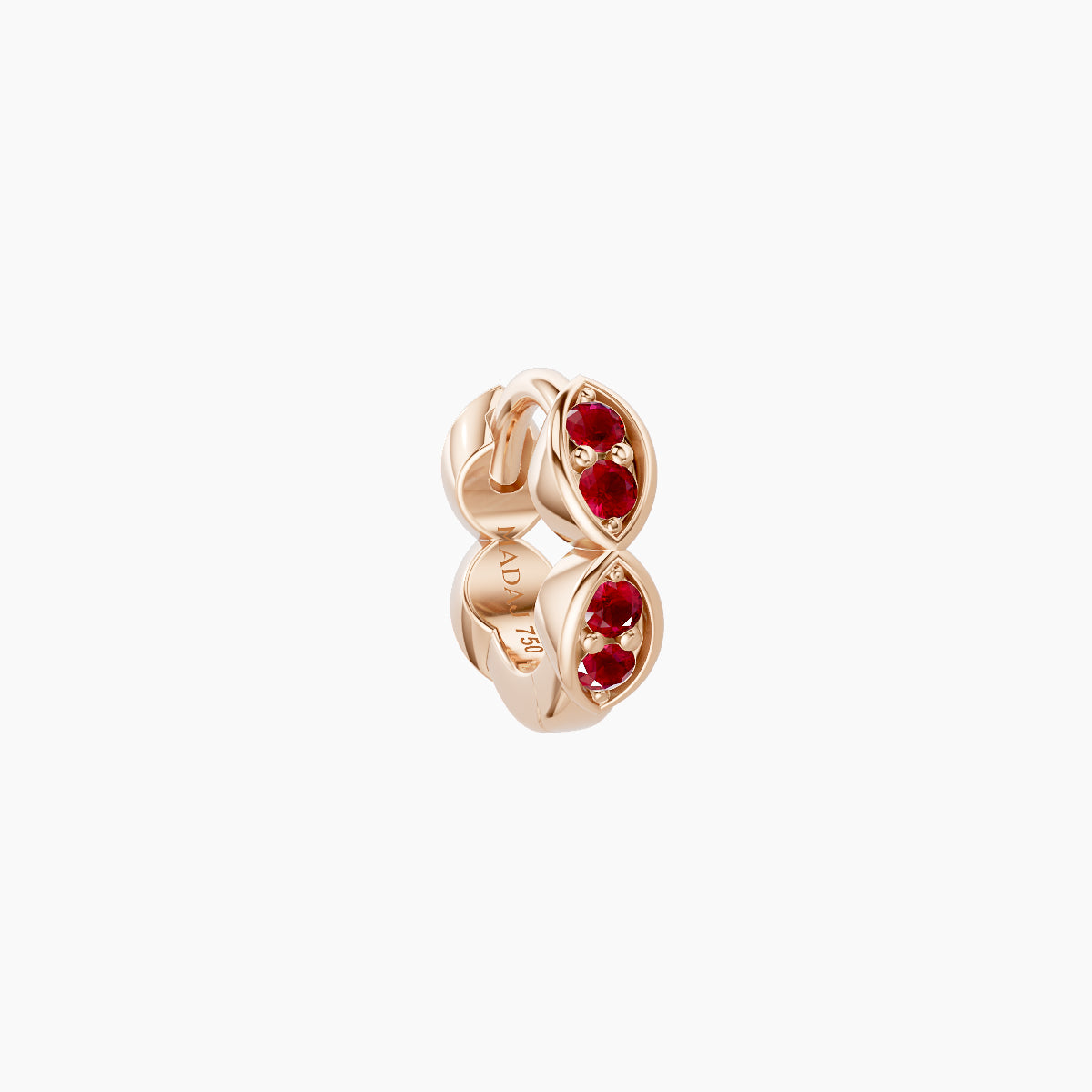Hathor | 18k Rose Gold 5 mm Ruby Hoop Piercing