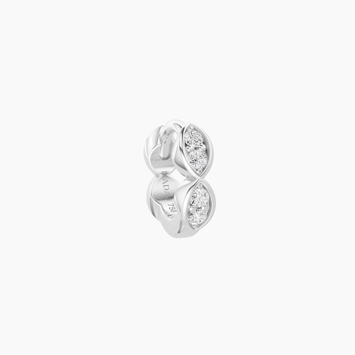Hathor | 18k White Gold 5 mm Diamond Hoop Piercing