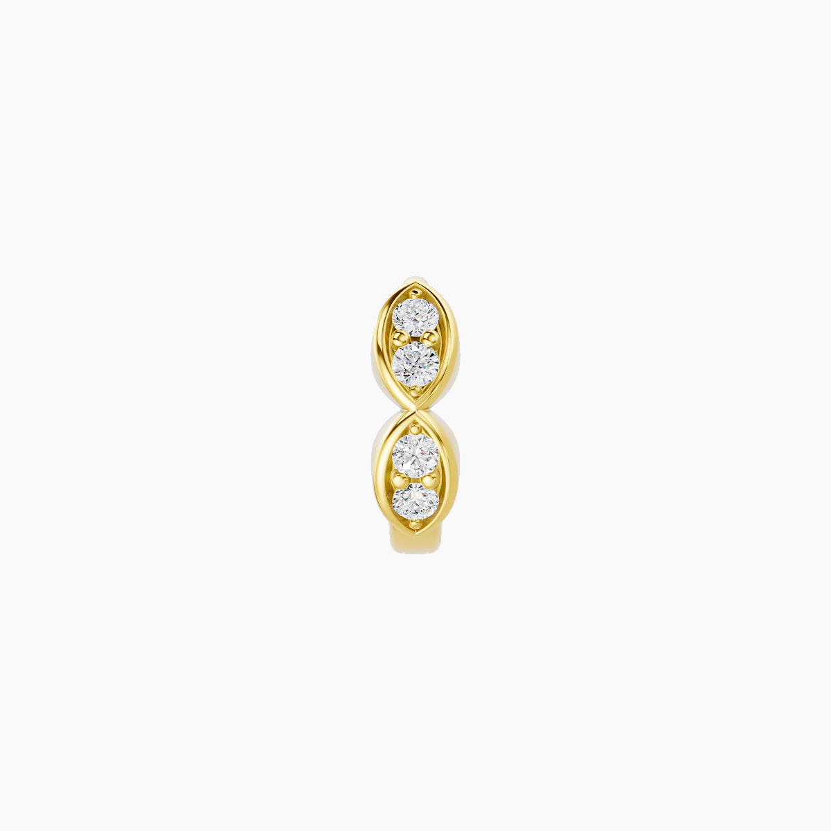 Hathor | 18k Yellow Gold 5 mm Diamond Hoop Piercing