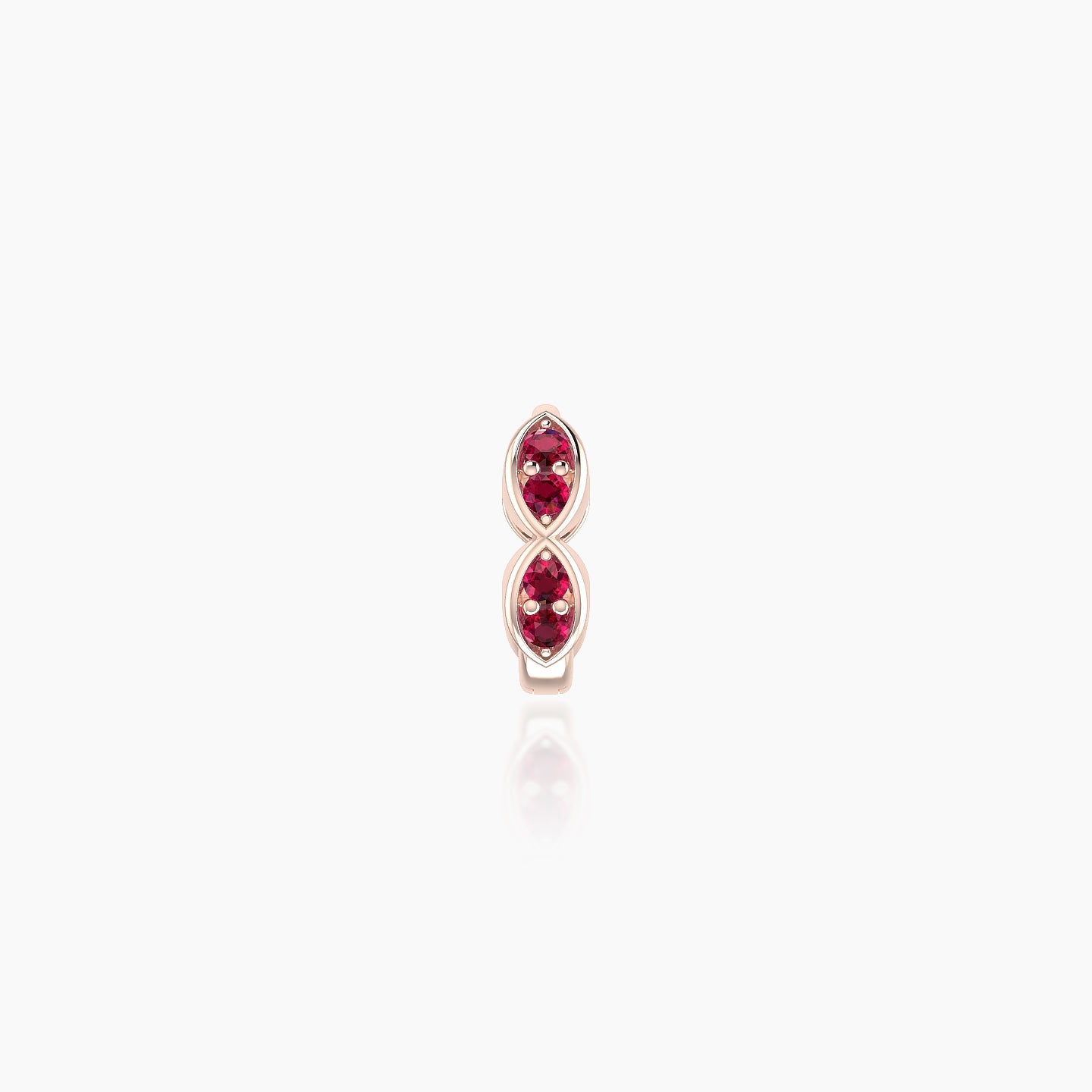 Hathor | 18k Rose Gold 5 mm Ruby Hoop Piercing