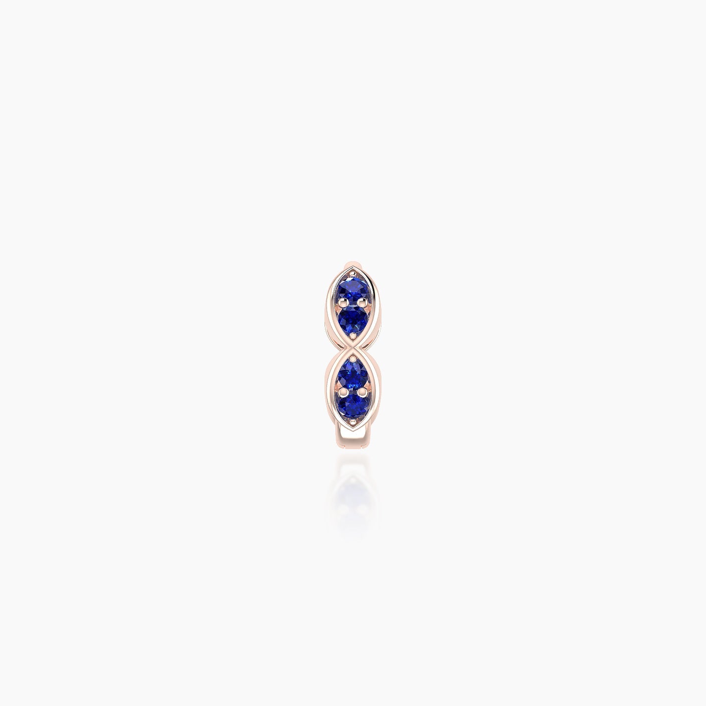 Hathor | 18k Rose Gold 5 mm Sapphire Hoop Piercing