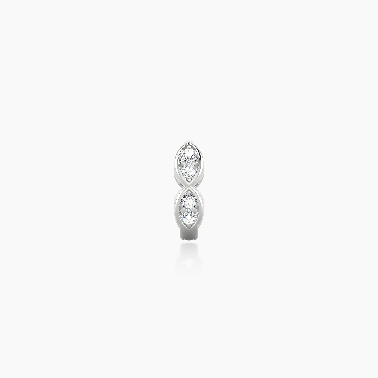 Hathor | 18k White Gold 5 mm Diamond Hoop Piercing