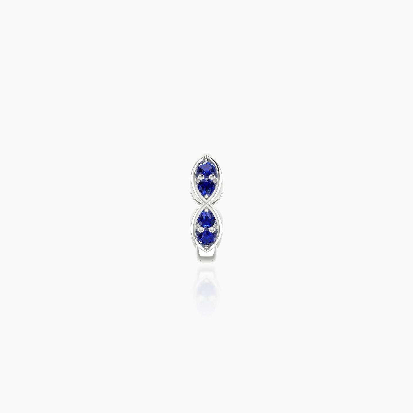 Hathor | 18k White Gold 5 mm Sapphire Hoop Piercing