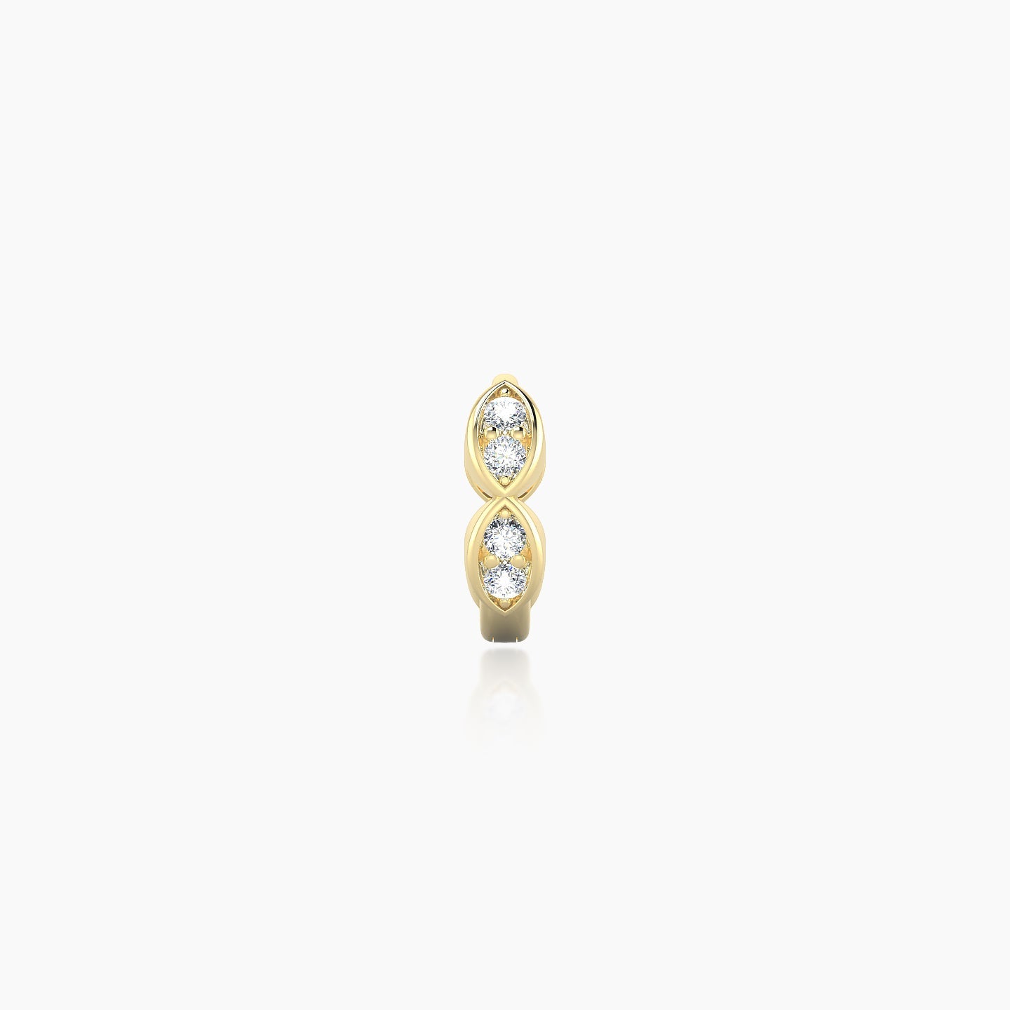 Hathor | 18k Yellow Gold 5 mm Diamond Hoop Piercing