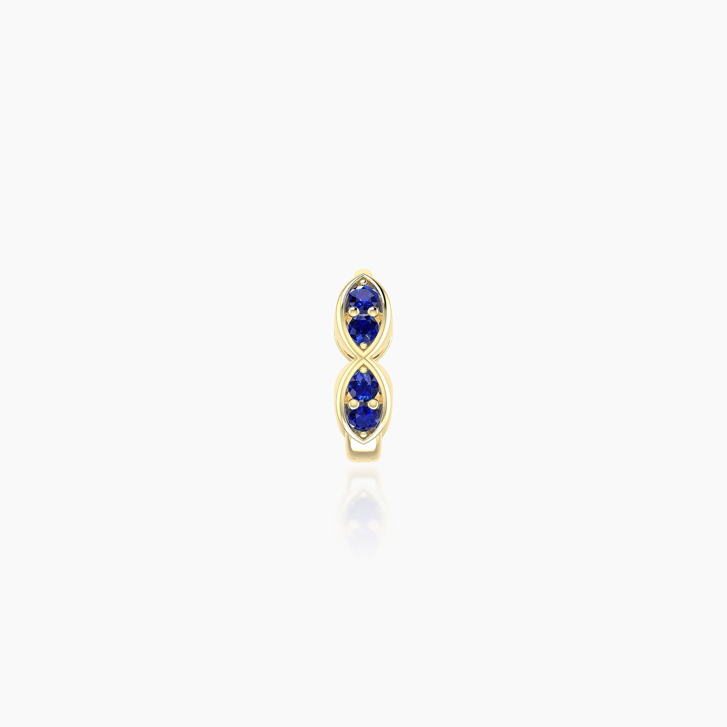 Hathor | 18k Yellow Gold 5 mm Sapphire Hoop Piercing