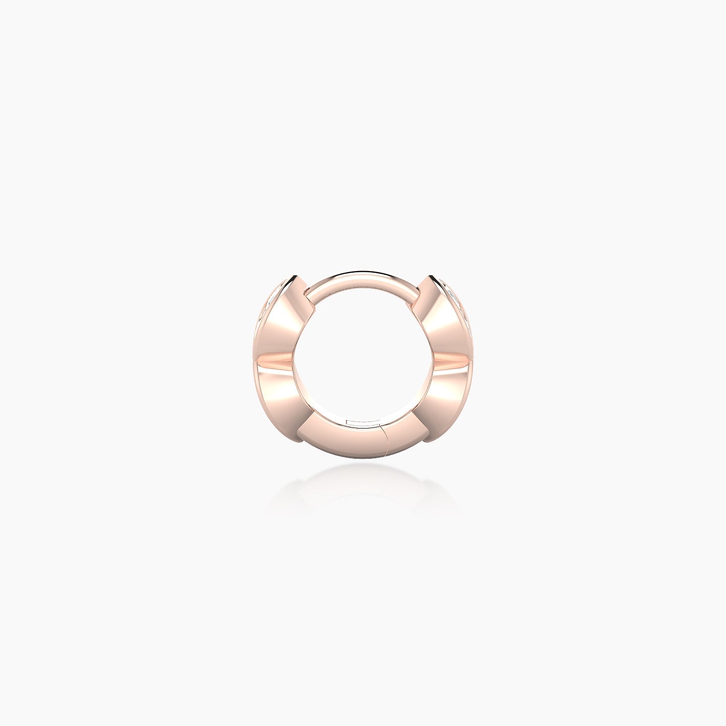 Hathor | 18k Rose Gold 5 mm Diamond Hoop Piercing