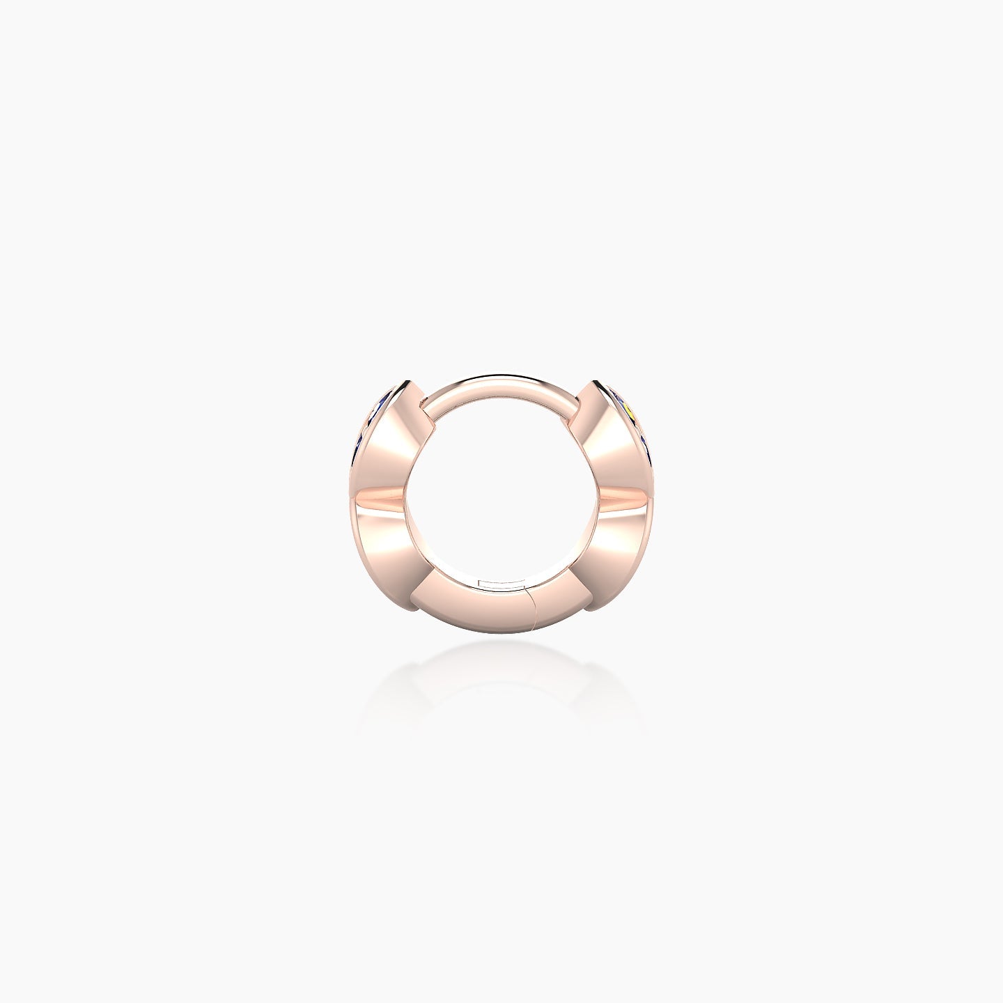 Hathor | 18k Rose Gold 5 mm Sapphire Hoop Piercing