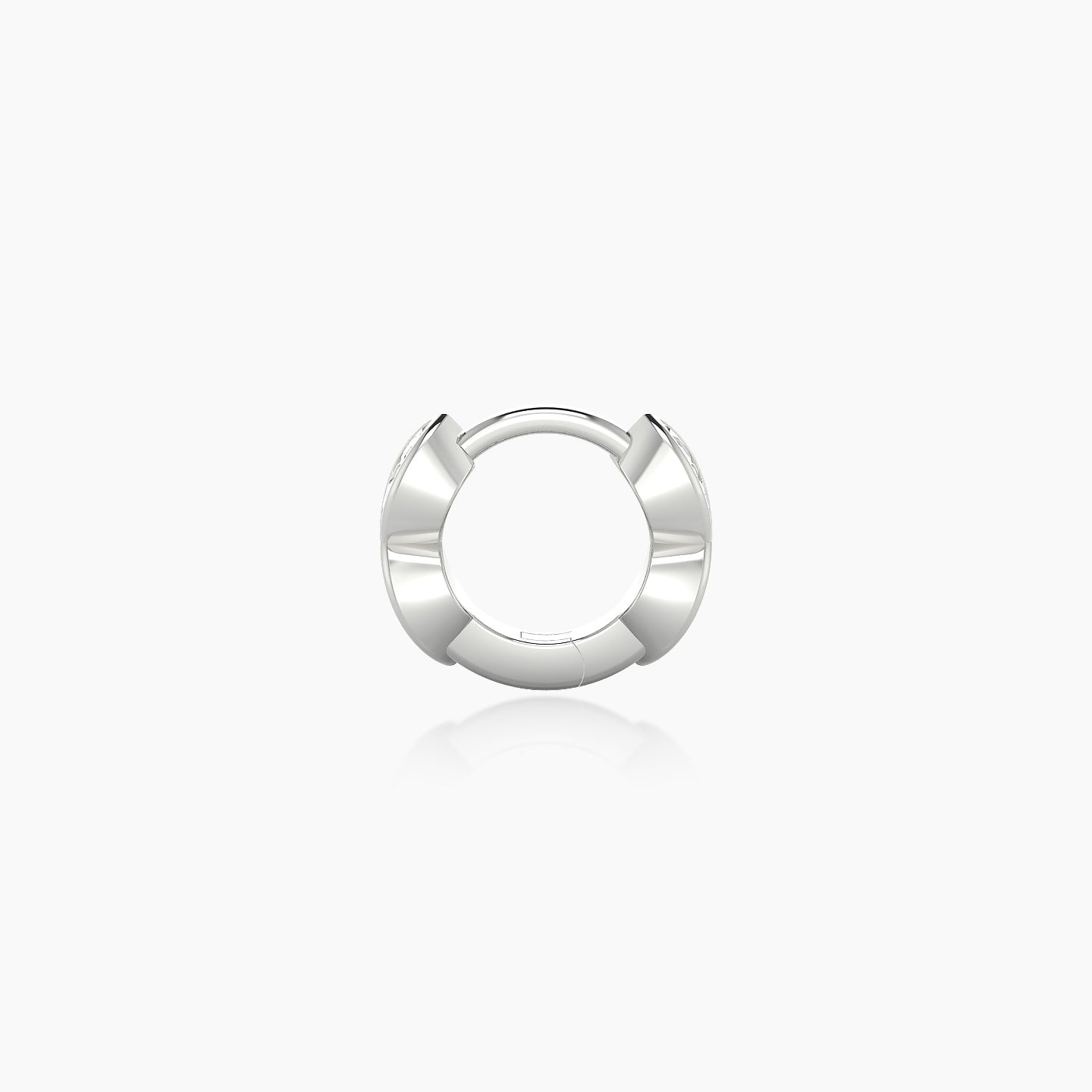 Hathor | 18k White Gold 5 mm Diamond Hoop Piercing