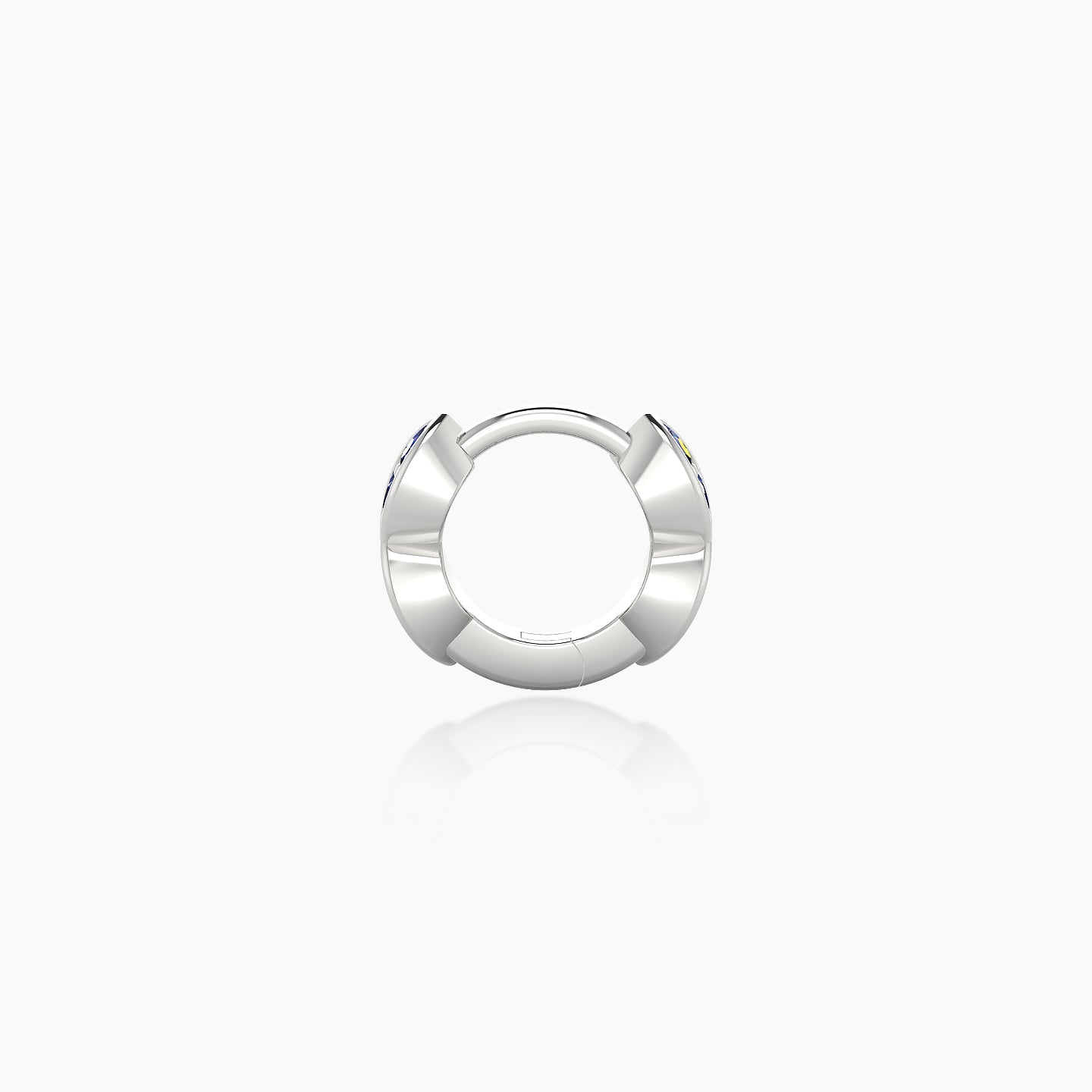 Hathor | 18k White Gold 5 mm Sapphire Hoop Piercing