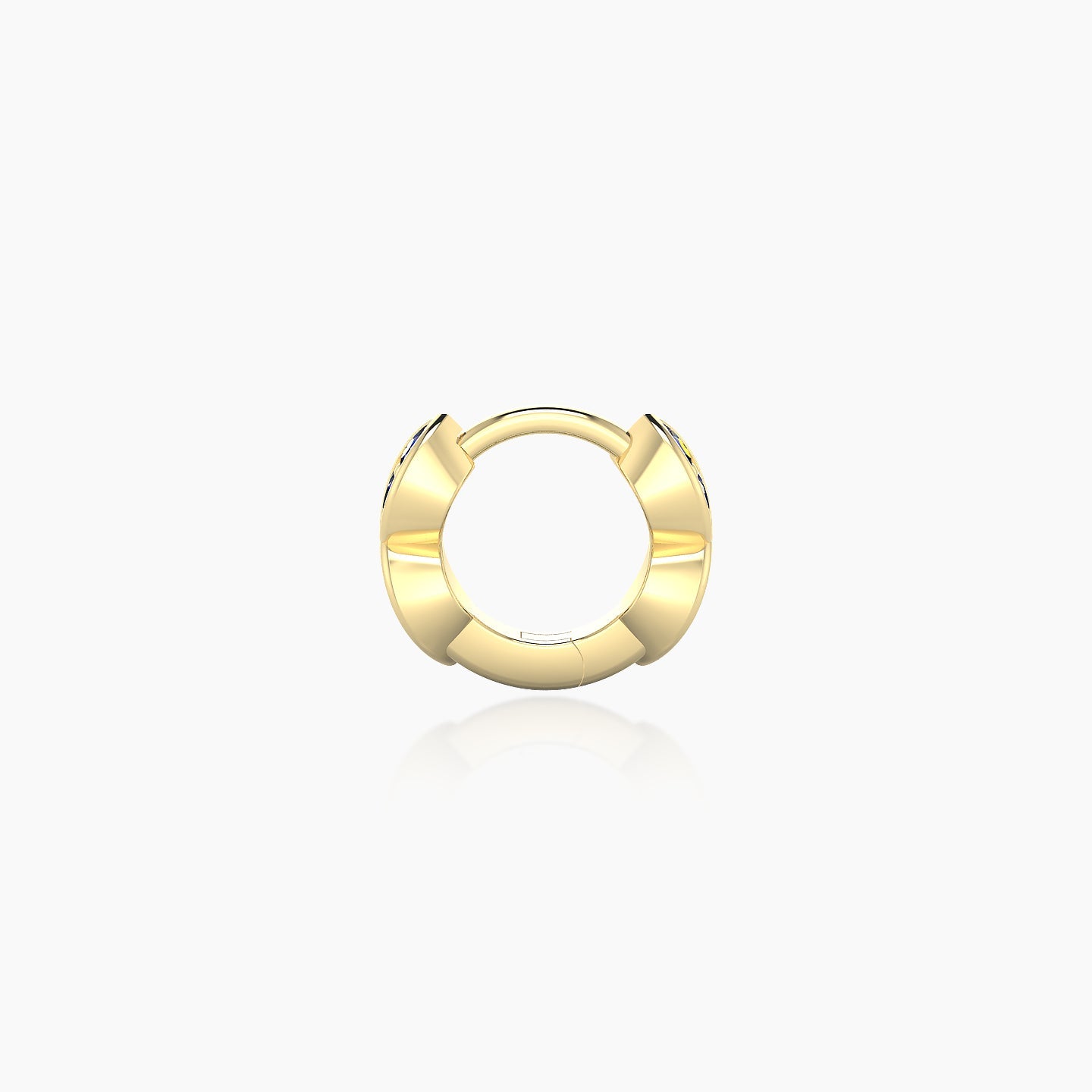 Hathor | 18k Yellow Gold 5 mm Sapphire Hoop Piercing