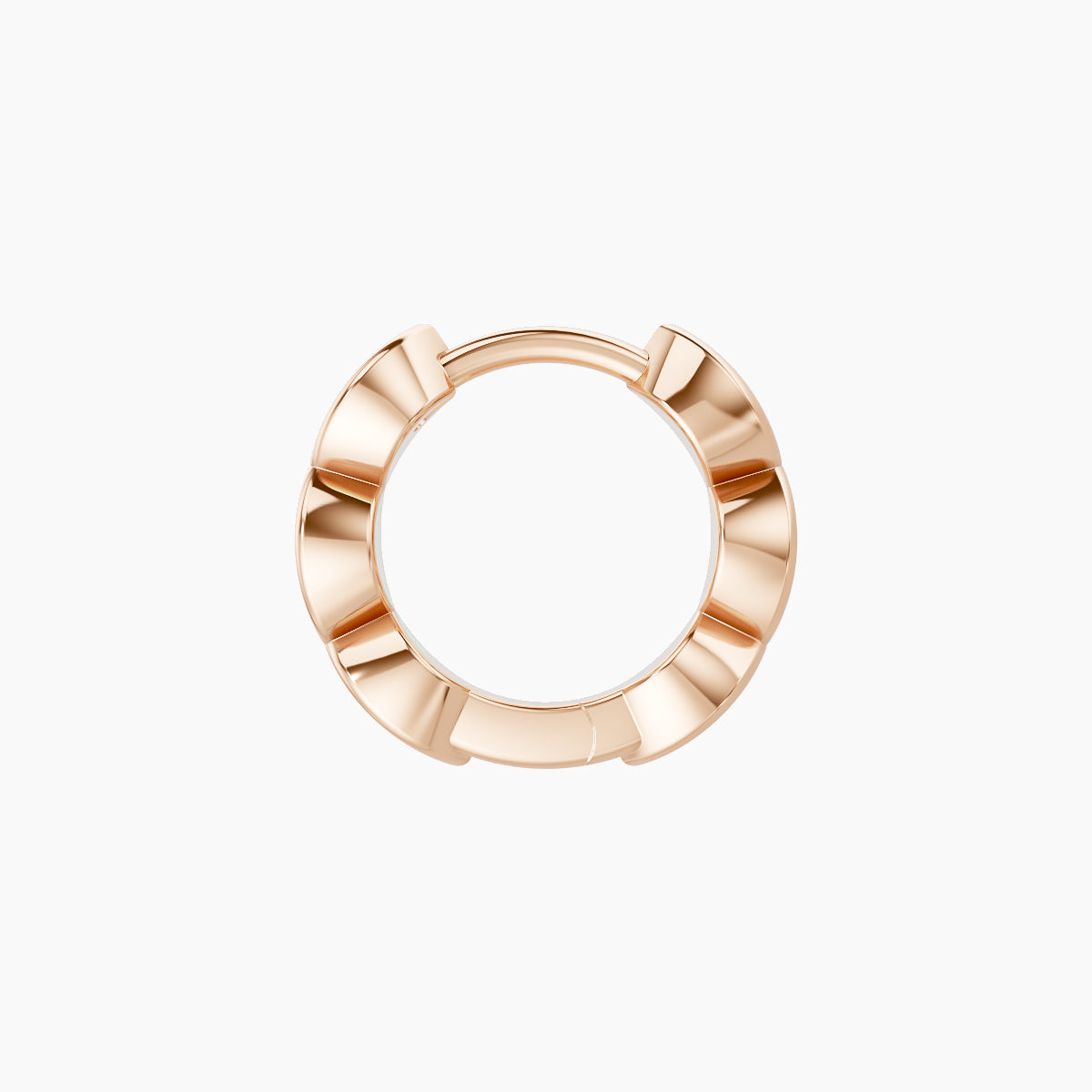 Hathor | 18k Rose Gold 6.5 mm Emerald Hoop Piercing