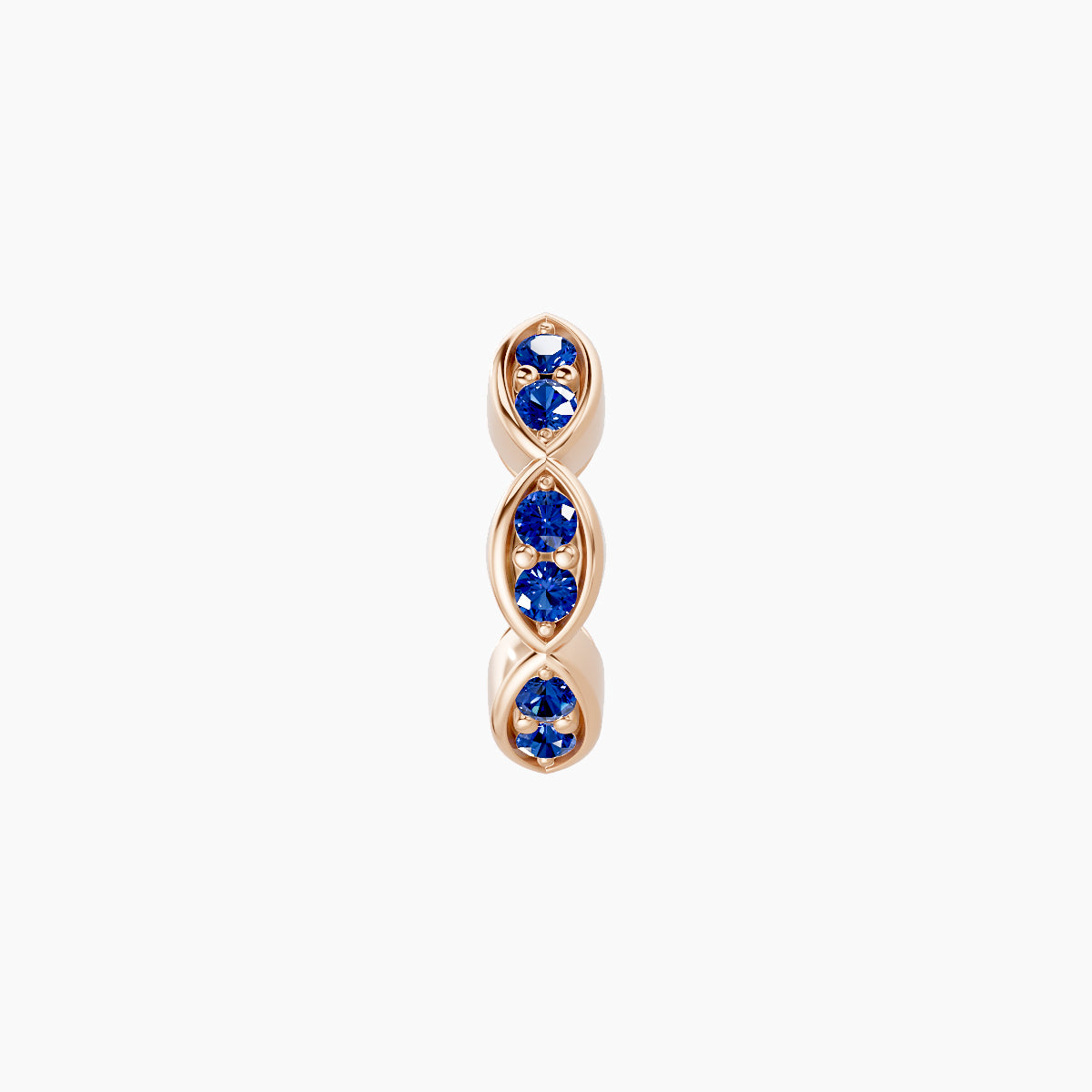 Hathor | 18k Rose Gold 6.5 mm Sapphire Hoop Piercing