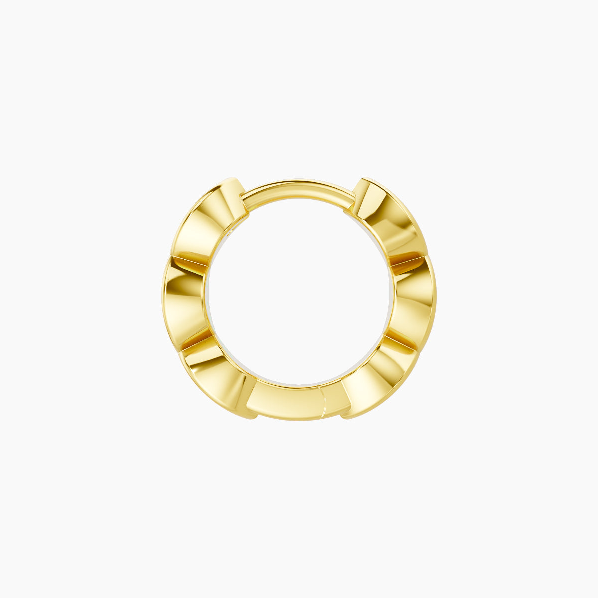 Hathor | 18k Yellow Gold 6.5 mm Emerald Hoop Piercing