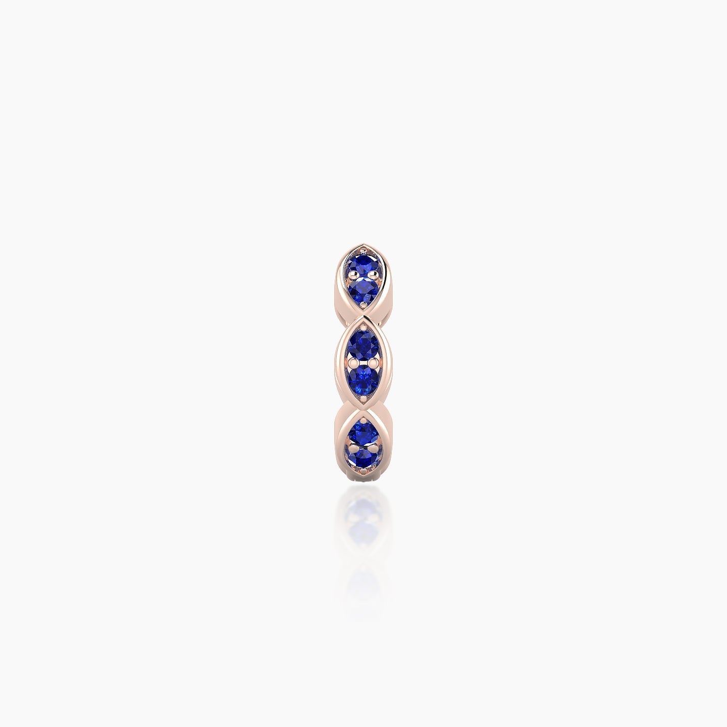 Hathor | 18k Rose Gold 6.5 mm Sapphire Hoop Piercing