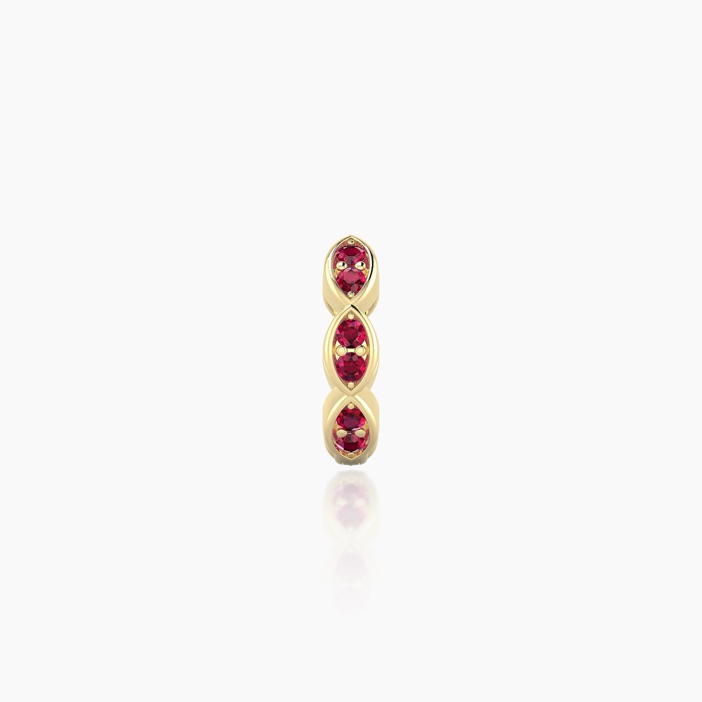 Hathor | 18k Yellow Gold 6.5 mm Ruby Hoop Piercing