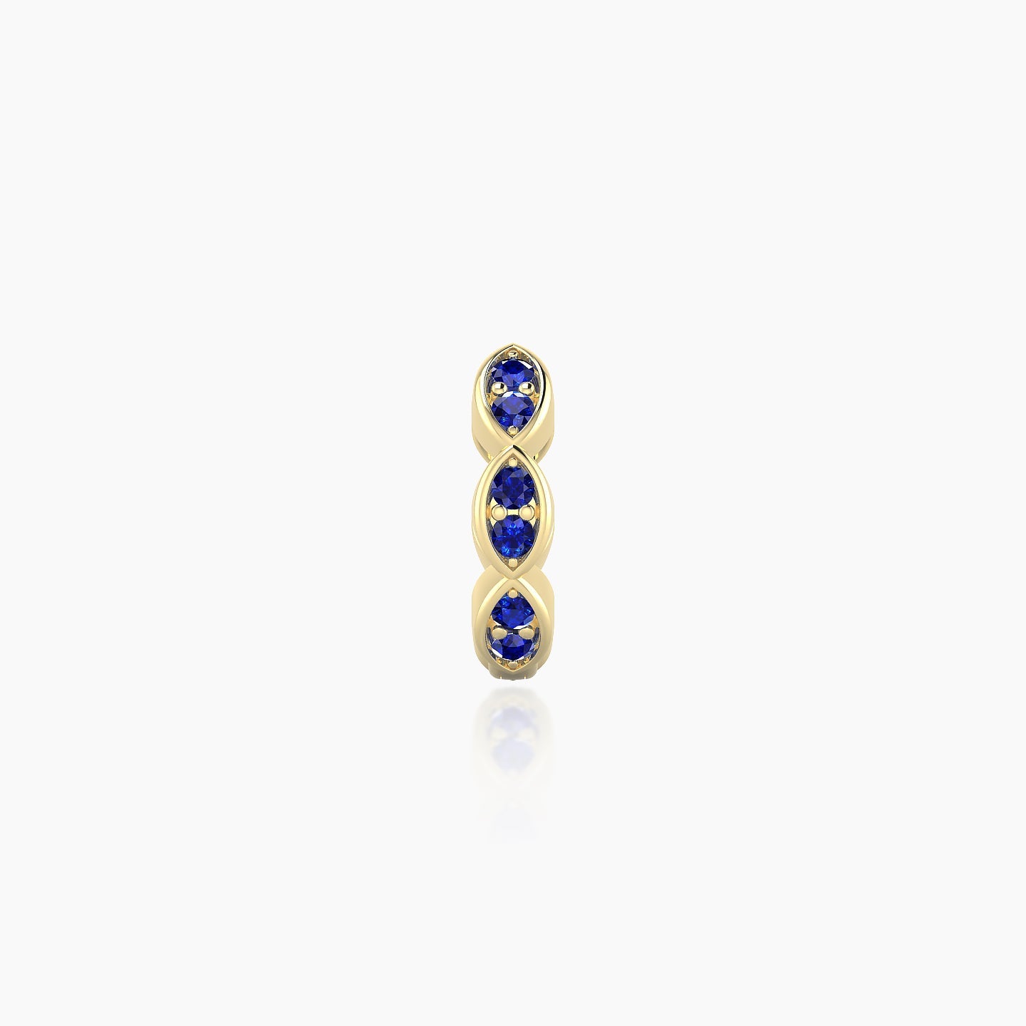 Hathor | 18k Yellow Gold 6.5 mm Sapphire Hoop Piercing