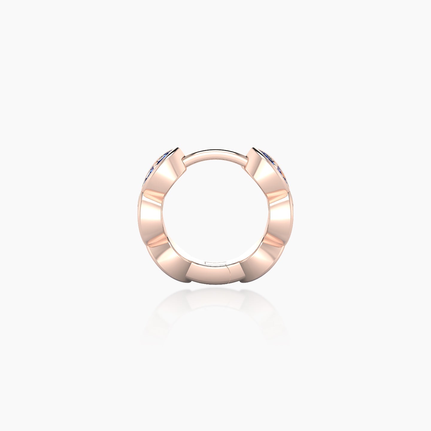 Hathor | 18k Rose Gold 6.5 mm Sapphire Hoop Piercing