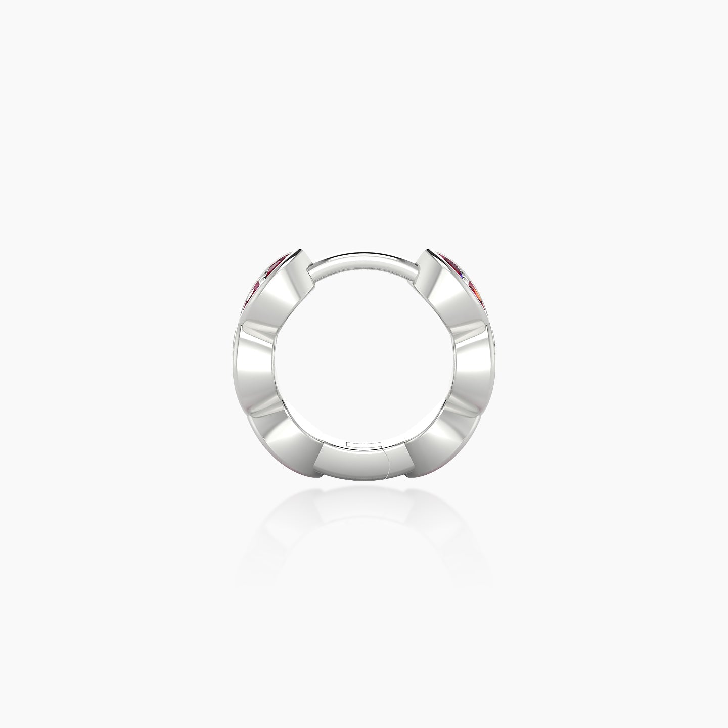 Hathor | 18k White Gold 6.5 mm Ruby Hoop Piercing