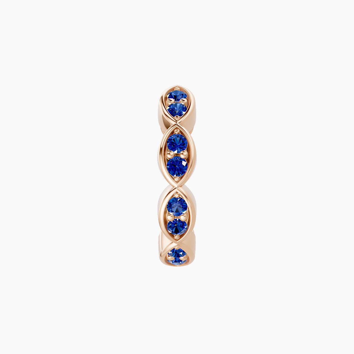 Hathor | 18k Rose Gold 8 mm Sapphire Hoop Piercing