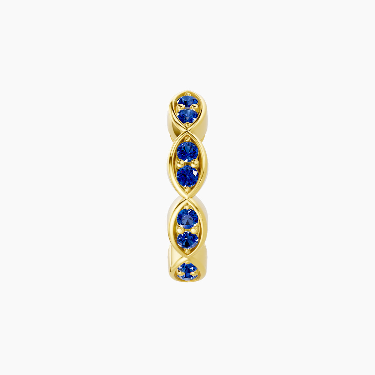 Hathor | 18k Yellow Gold 8 mm Sapphire Hoop Piercing