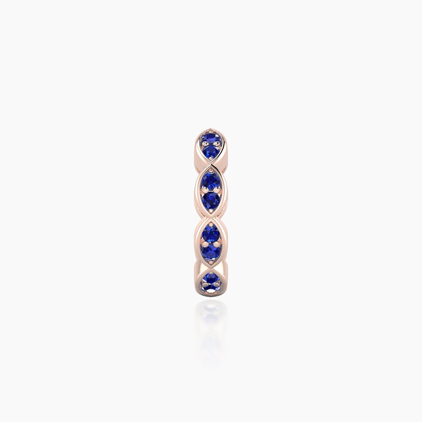 Hathor | 18k Rose Gold 8 mm Sapphire Hoop Piercing