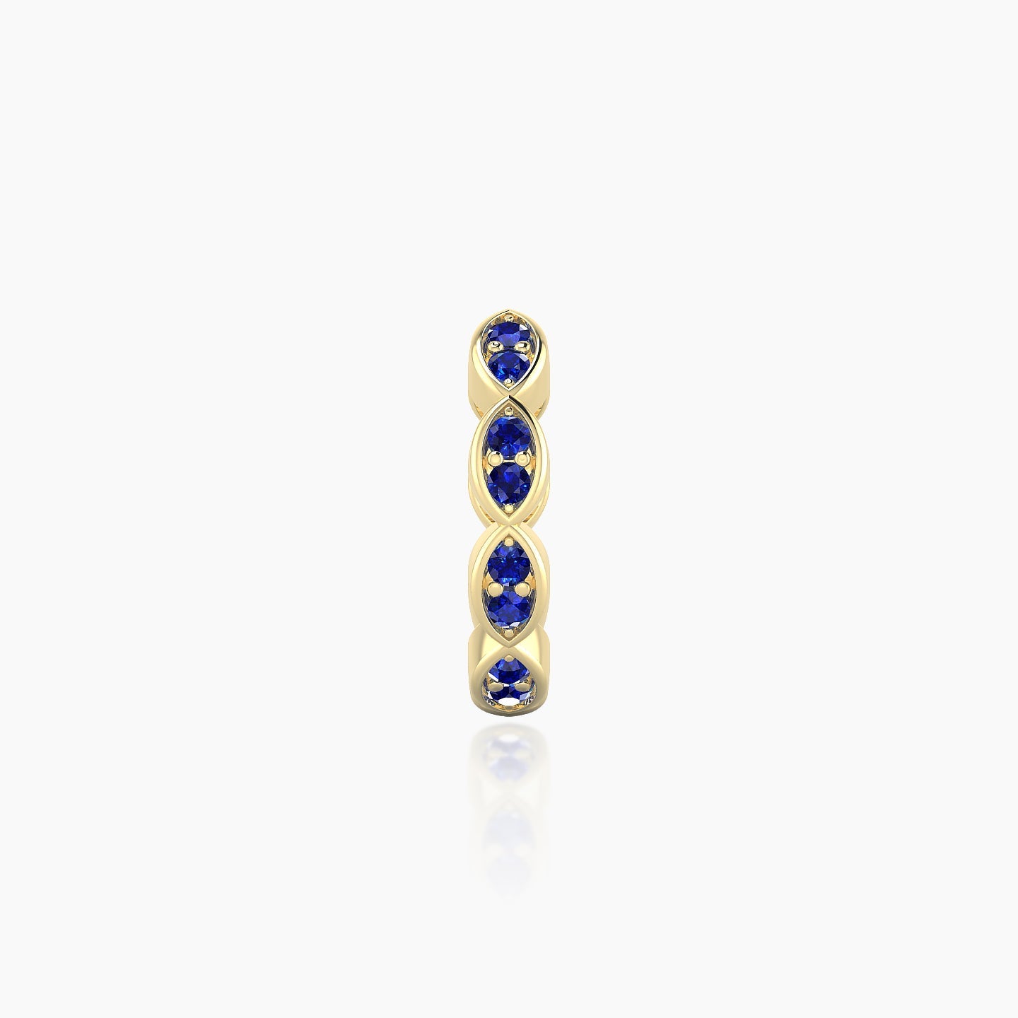 Hathor | 18k Yellow Gold 8 mm Sapphire Hoop Piercing