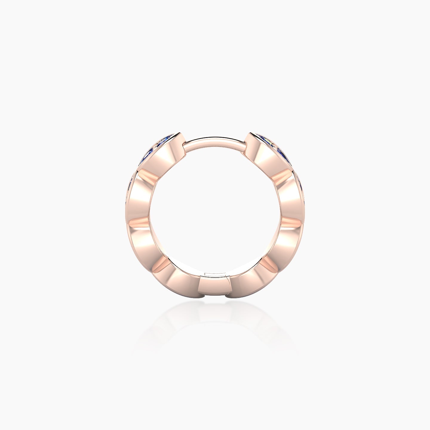 Hathor | 18k Rose Gold 8 mm Sapphire Hoop Piercing