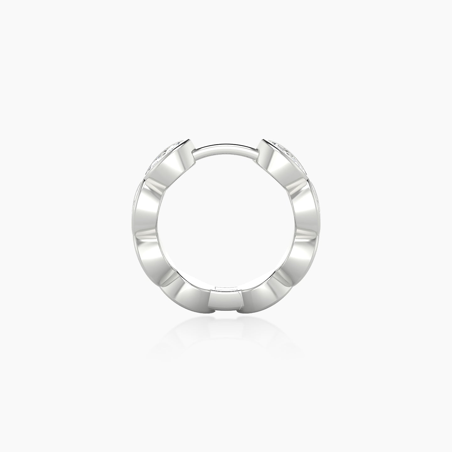 Hathor | 18k White Gold 8 mm Diamond Nose Ring Piercing