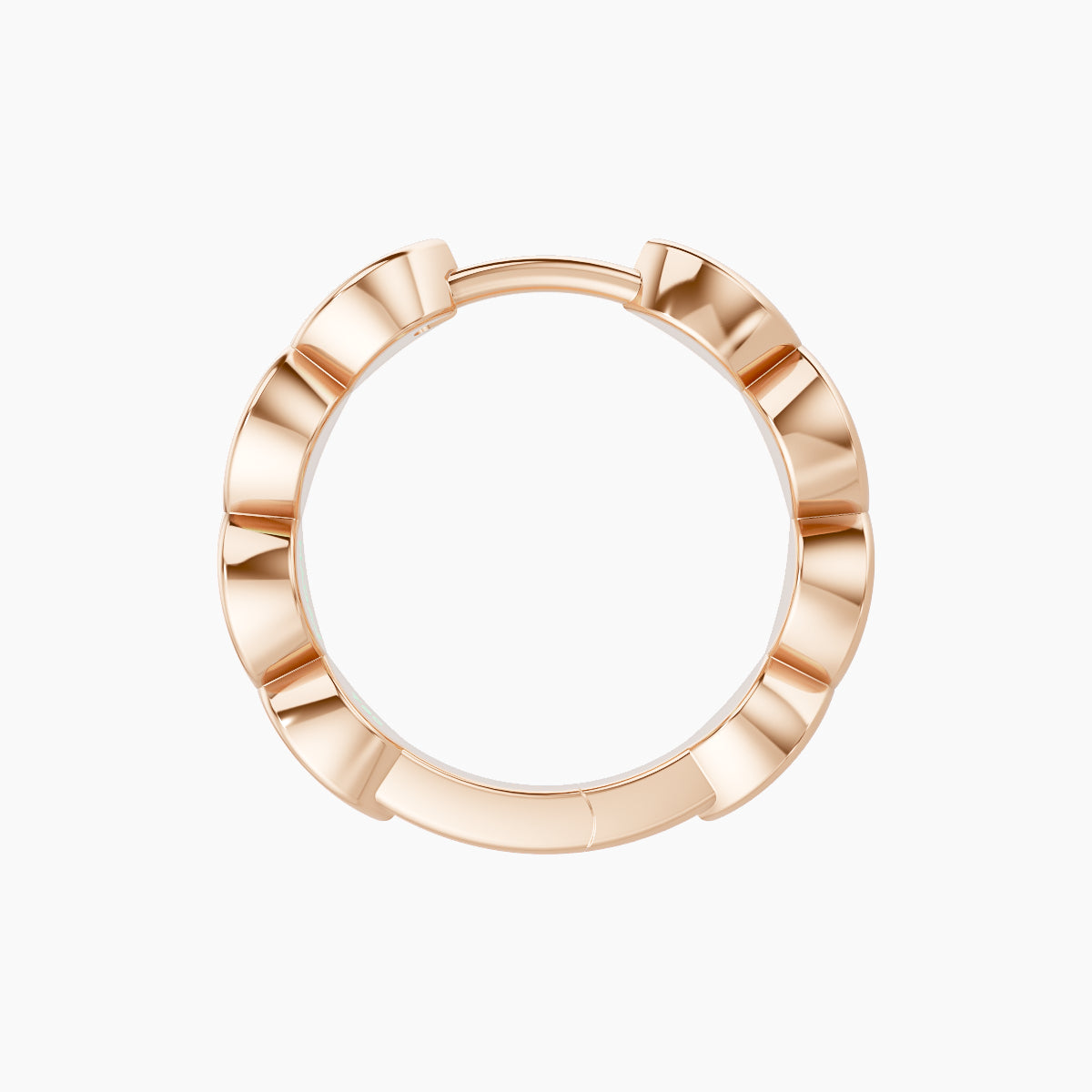 Hathor | 18k Rose Gold 9.5 mm Emerald Hoop Piercing