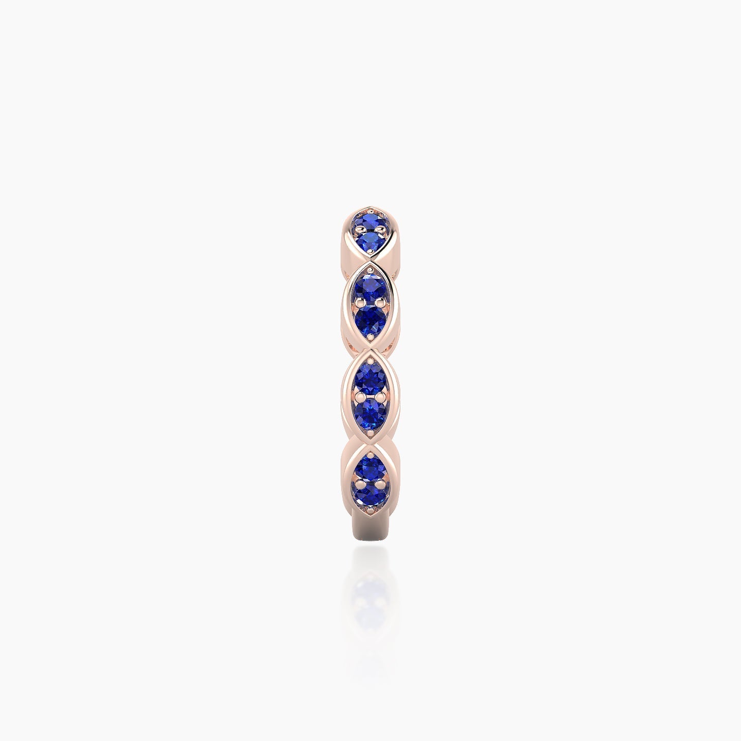 Hathor | 18k Rose Gold 9.5 mm Sapphire Hoop Piercing