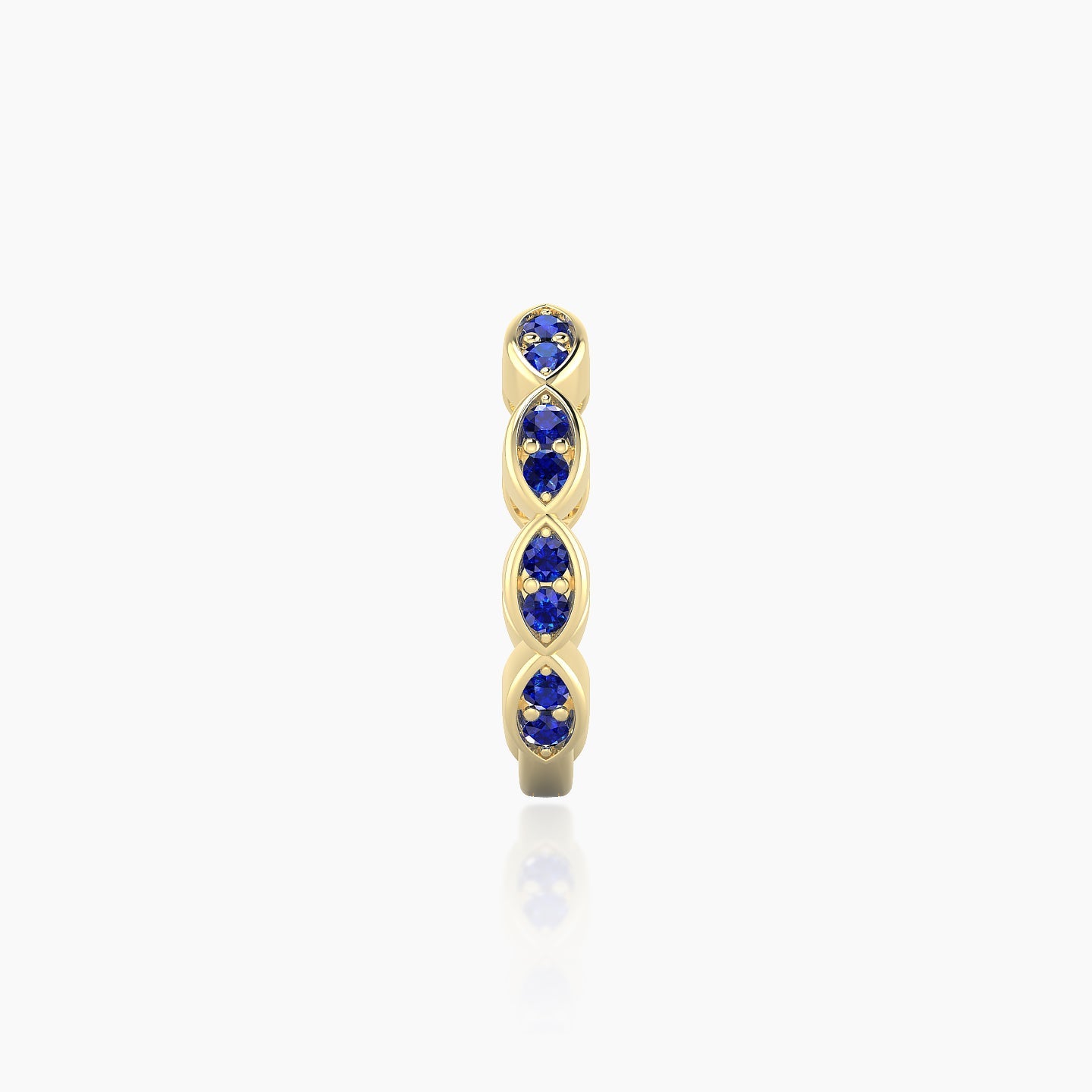 Hathor | 18k Yellow Gold 9.5 mm Sapphire Hoop Piercing