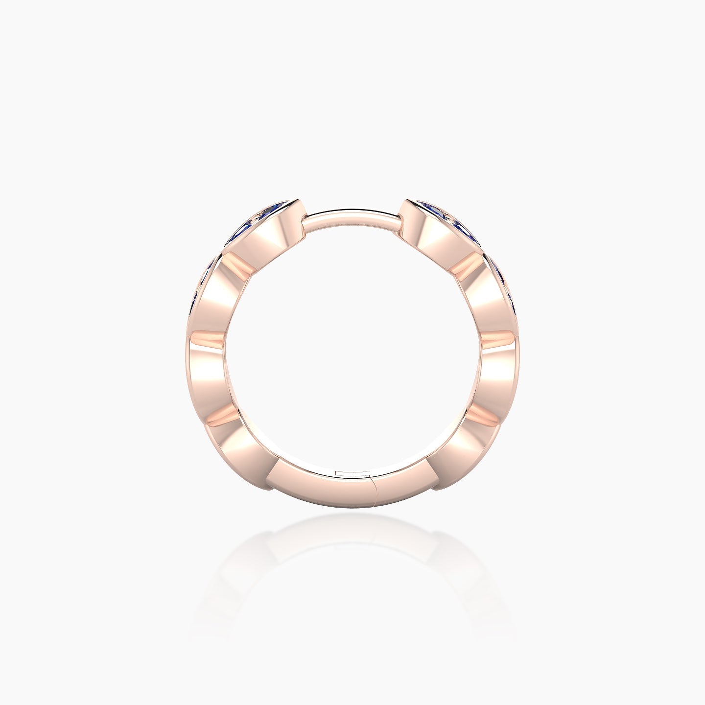 Hathor | 18k Rose Gold 9.5 mm Sapphire Hoop Piercing