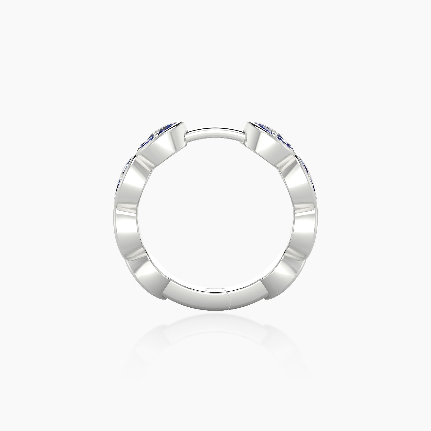 Hathor | 18k White Gold 9.5 mm Sapphire Hoop Piercing