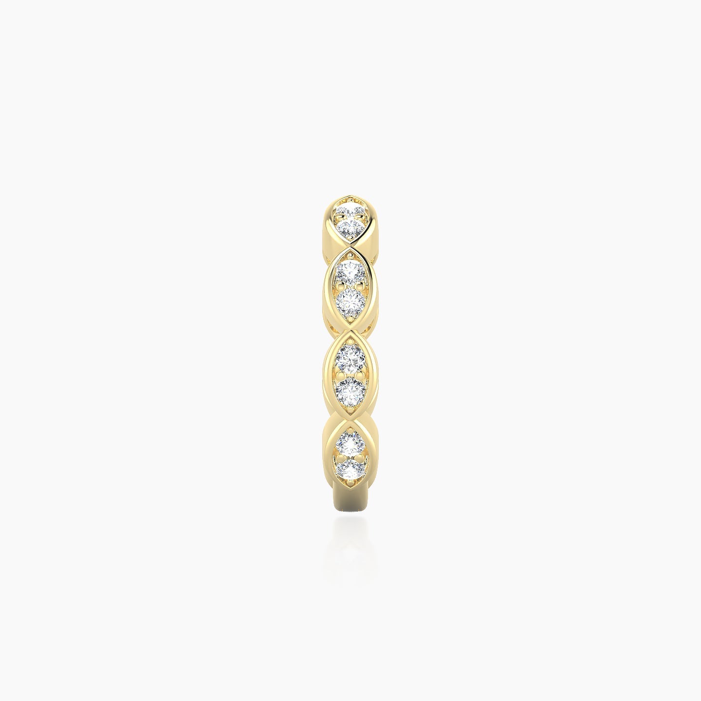 Hathor | 18k Yellow Gold 9.5 mm Diamond Nose Ring Piercing