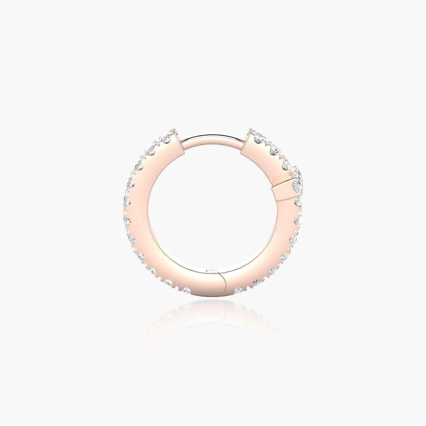 Hecate | 18k Rose Gold 8 mm Cross Diamond Nose Ring Piercing