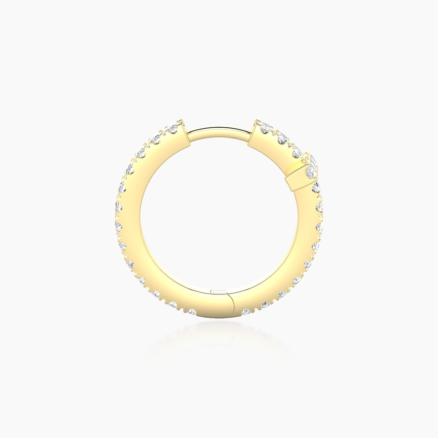 Hecate | 18k Yellow Gold 9.5 mm Cross Diamond Nose Ring Piercing