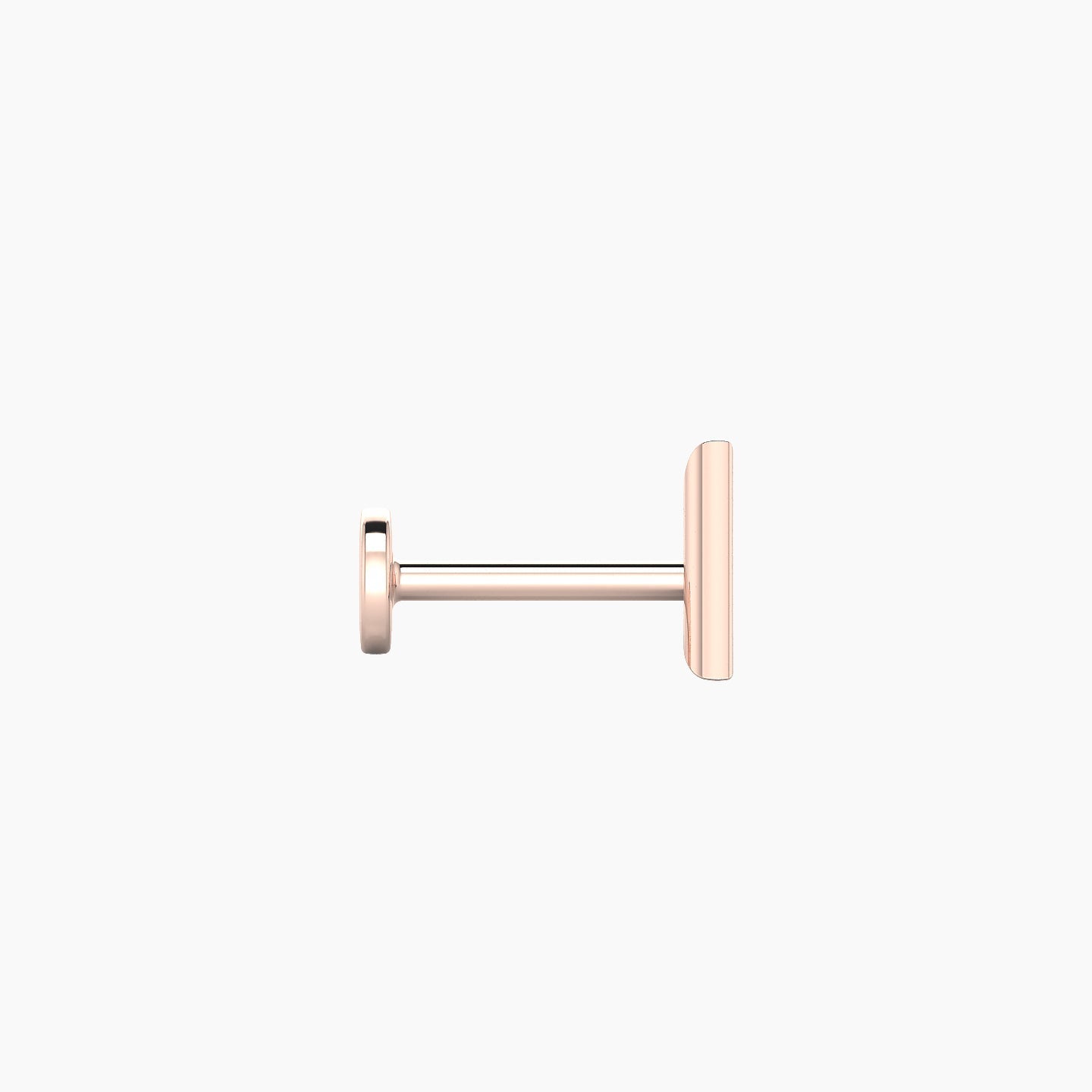 Hermione | 18k Rose Gold 2 mm 6.5 mm Trillion Diamond Piercing