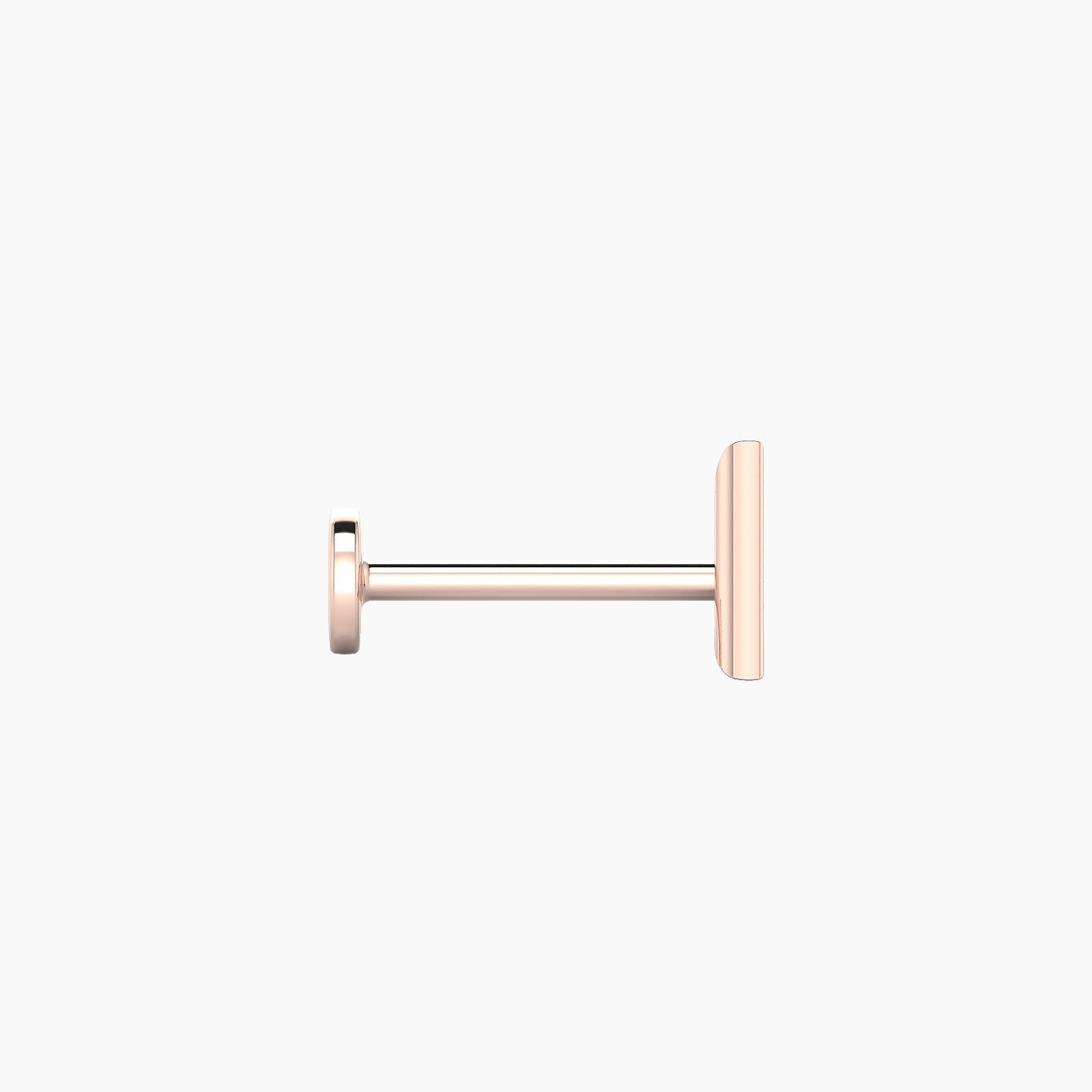 Hermione | 18k Rose Gold 2 mm 8 mm Trillion Diamond Piercing