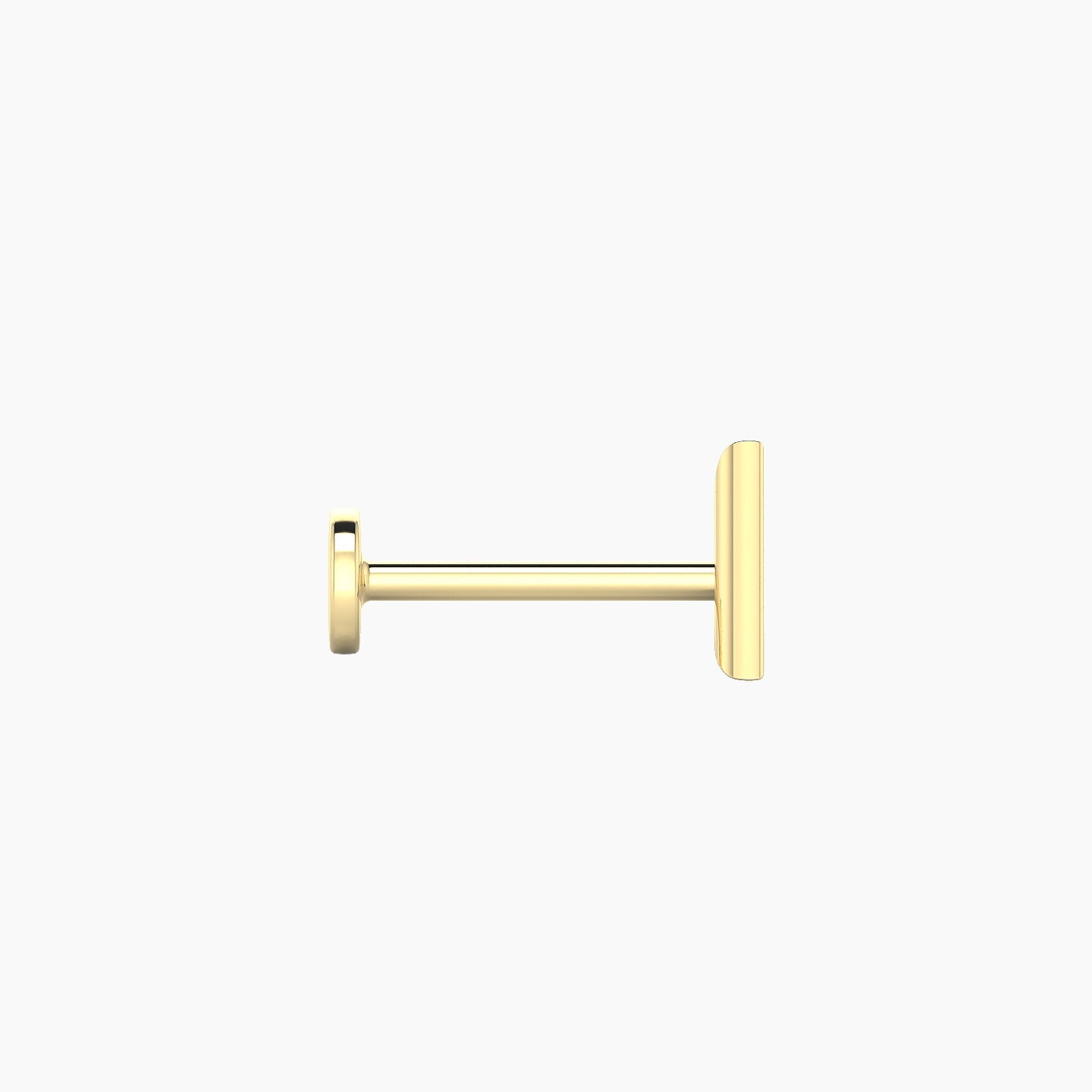 Hermione | 18k Yellow Gold 2 mm 8 mm Trillion Diamond Piercing