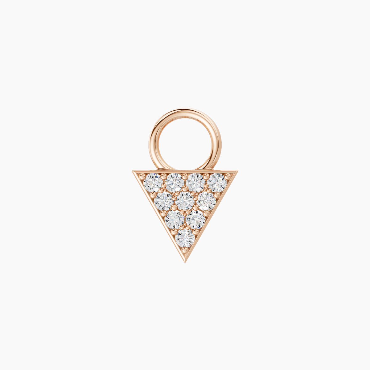 Hermione | 18k Rose Gold 6 mm Trillion Diamond Charm