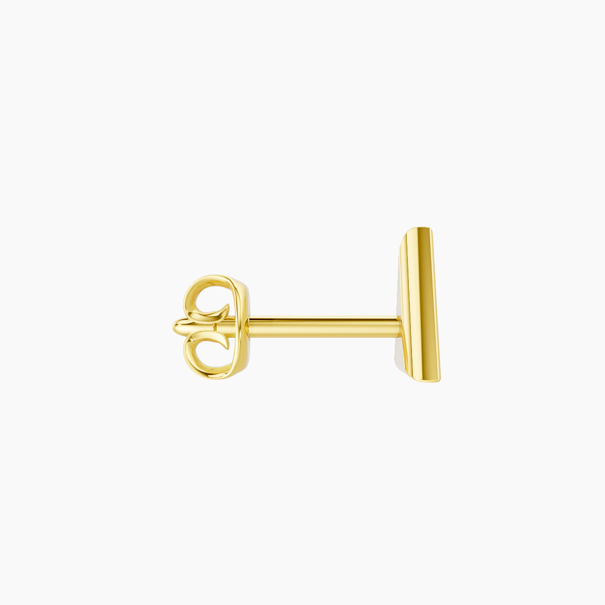 Hermione | 18k Yellow Gold 6 mm Trillion Diamond Earring