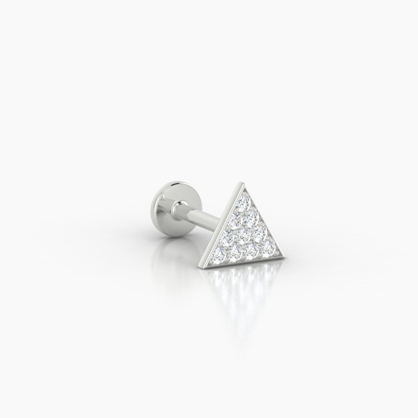 Hermione | 18k White Gold 2 mm Trillion Diamond Piercing