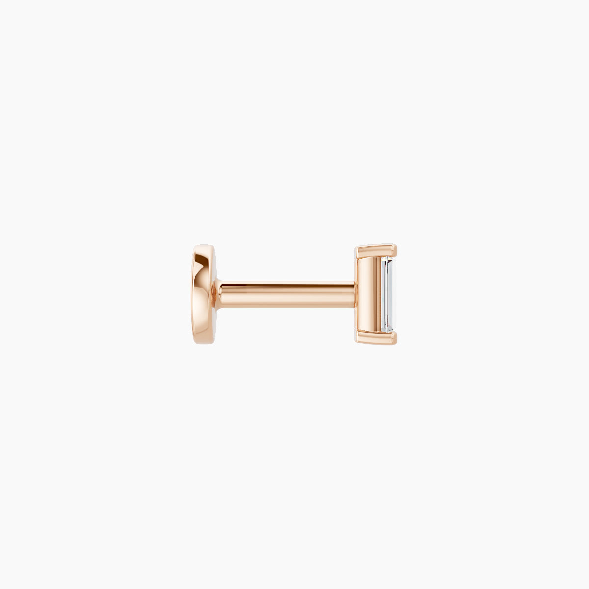 Hestia | 18k Rose Gold 4 mm 5 mm Baguette Diamond Piercing