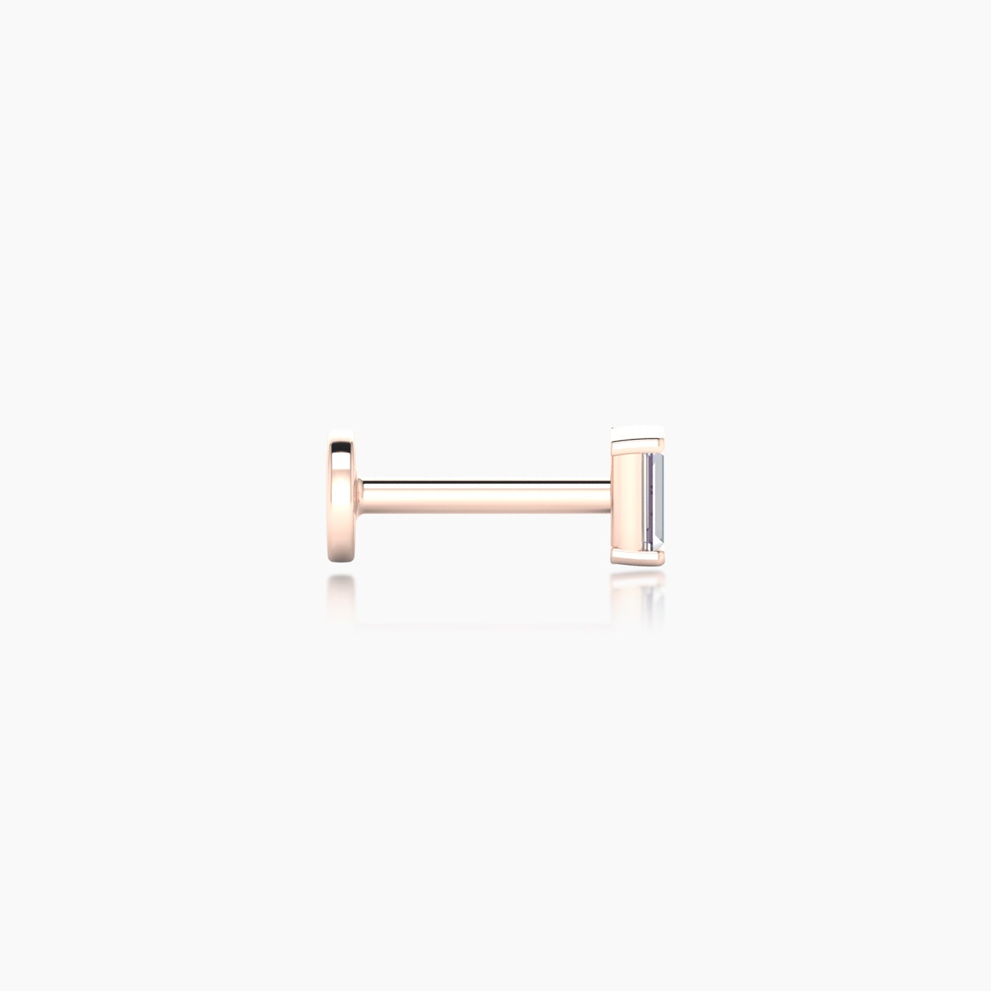 Hestia | 18k Rose Gold 4 mm 5 mm Baguette Diamond Piercing