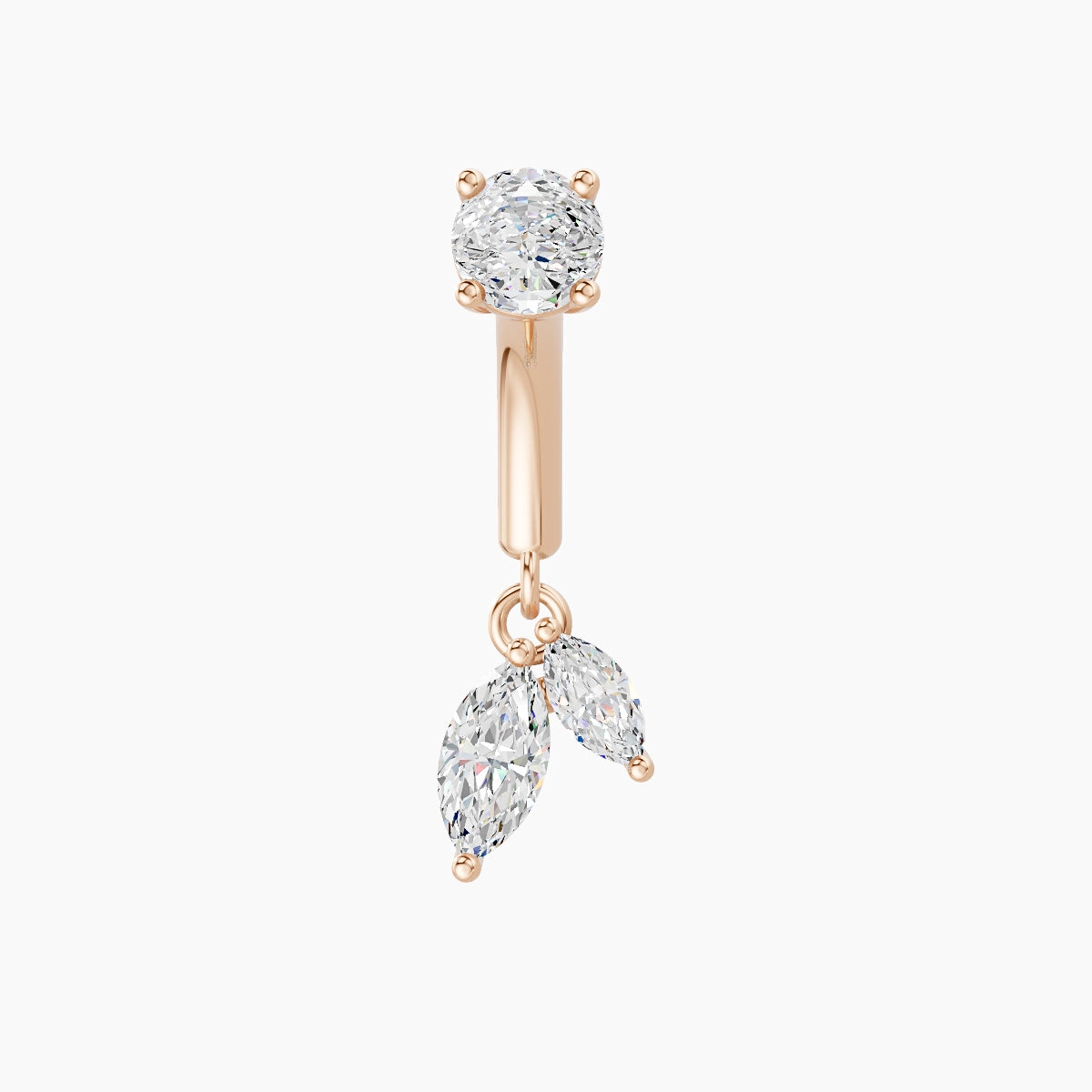 Ilo | 18k Rose Gold 6 mm Diamond Rook Piercing