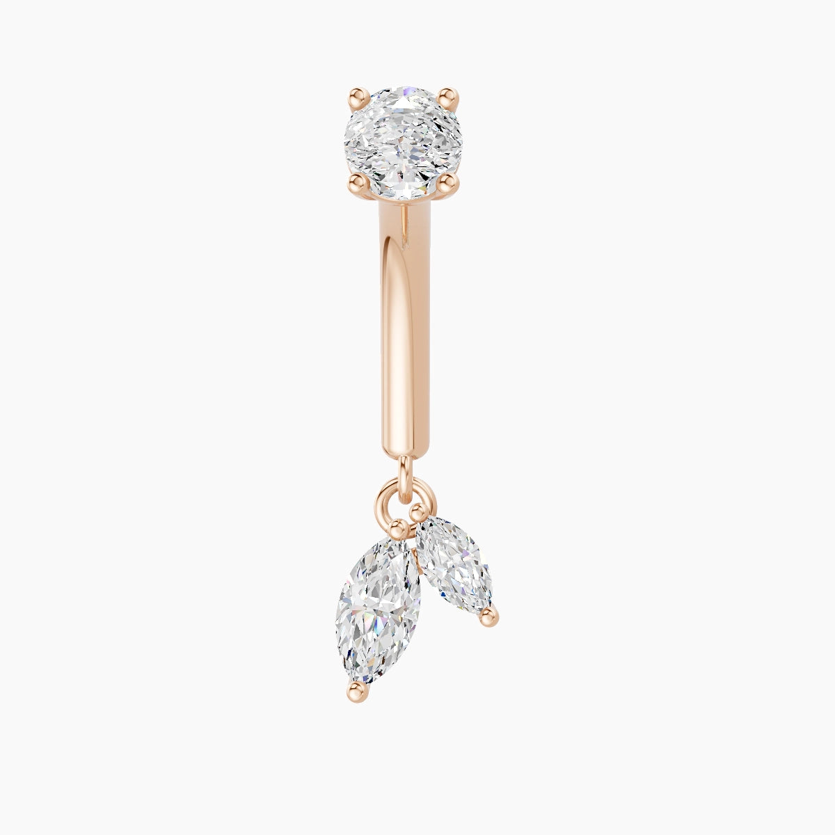 Ilo | 18k Rose Gold 8 mm Diamond Rook Piercing
