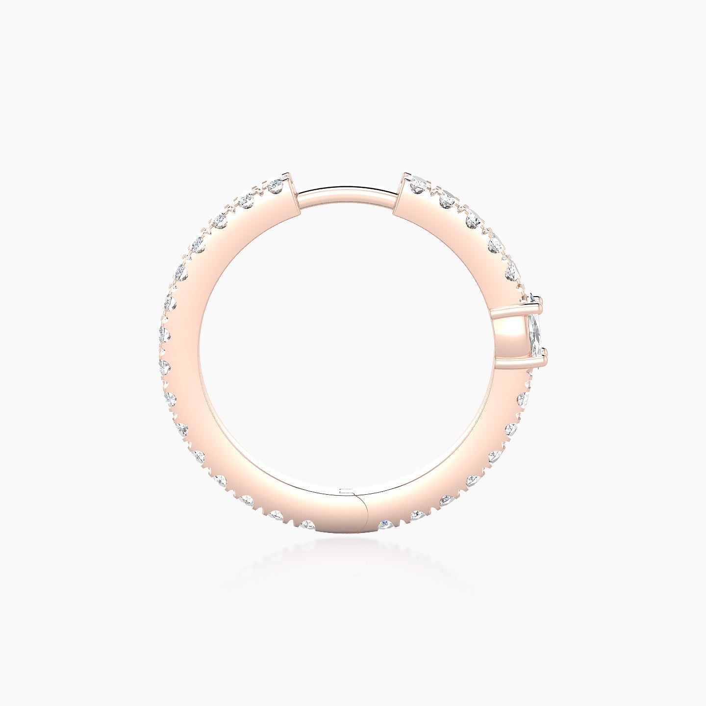 Inanna | 18k Rose Gold 11 mm Marquise Diamond Hoop Piercing