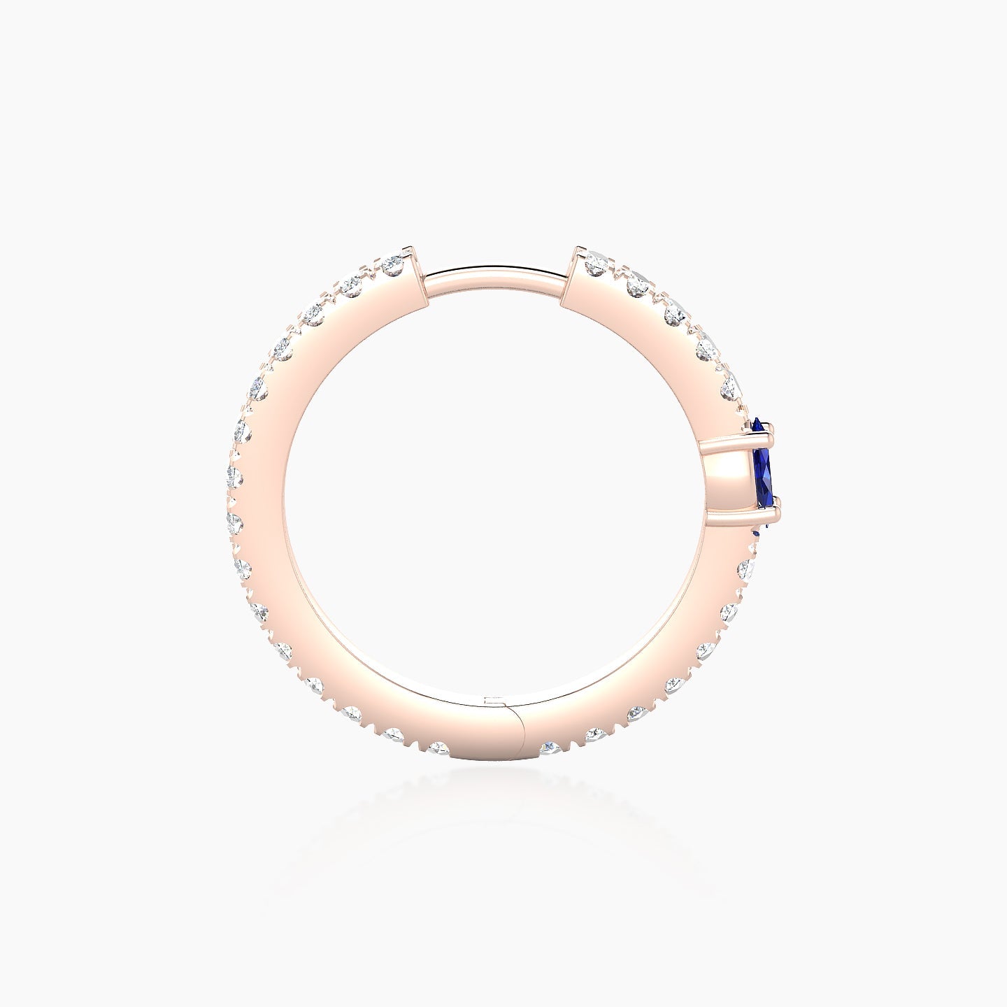 Inanna | 18k Rose Gold 11 mm Marquise Sapphire & Diamond Hoop Piercing