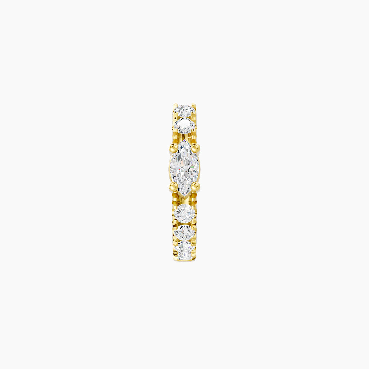 Inanna | 18k Yellow Gold 6.5 mm Marquise Diamond Nose Ring Piercing